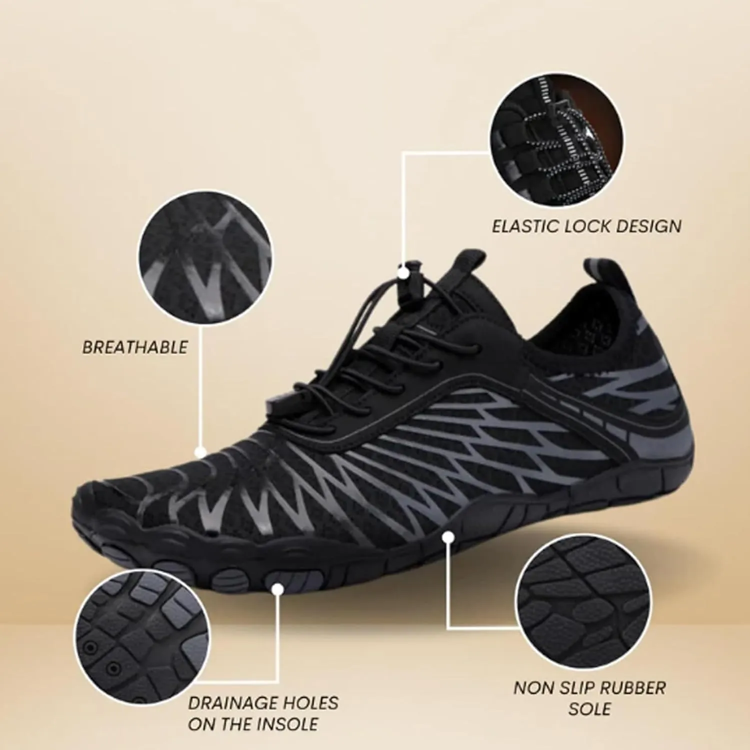 2025 New Barefoot Shoes for Women,Hike Barefoot Footwear,Wide Toe Box Healthy & Non-Slip Barefoot Outdoor Shoes Unisex