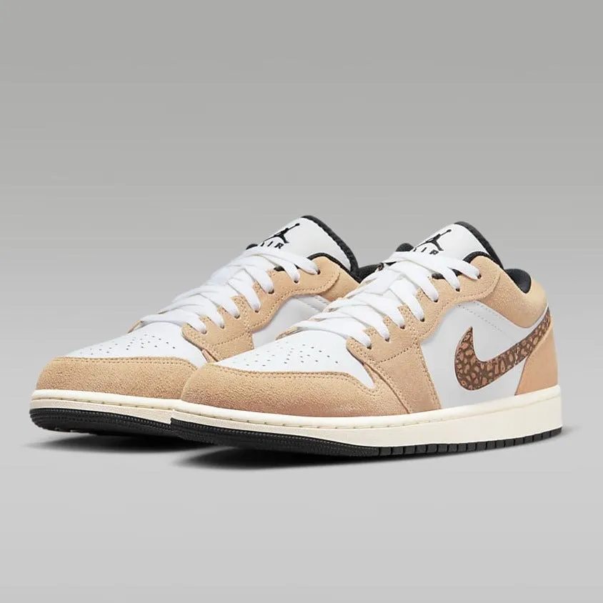 AIR JORDAN 1 LOW BROWN ELEPHANT WHITE