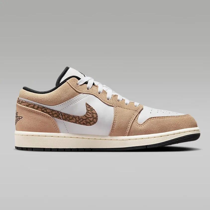 AIR JORDAN 1 LOW BROWN ELEPHANT WHITE