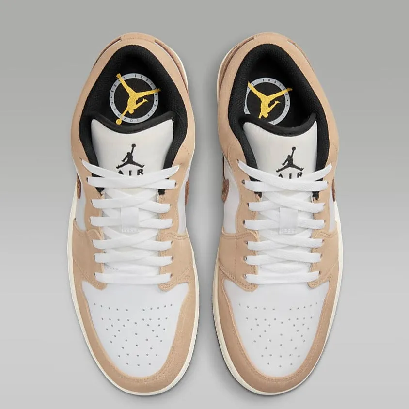AIR JORDAN 1 LOW BROWN ELEPHANT WHITE