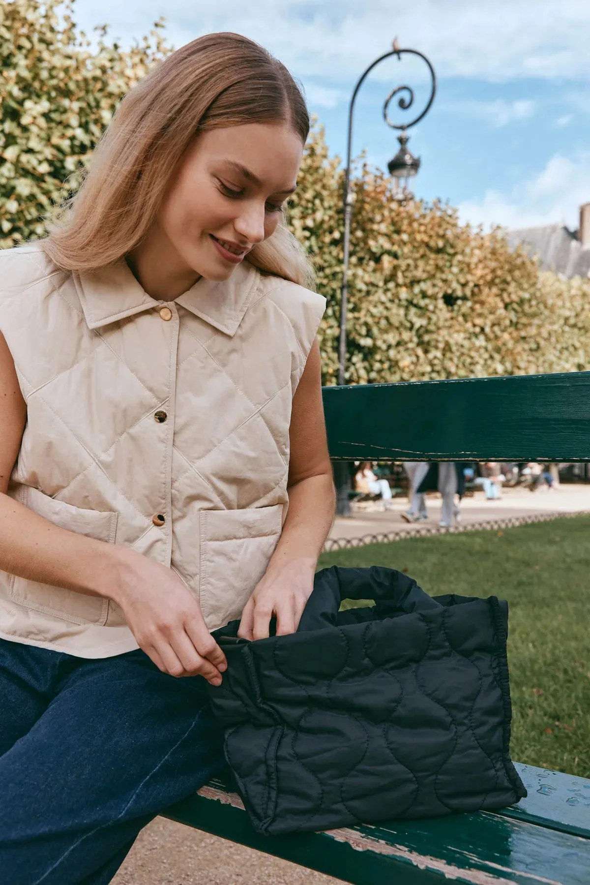 ARGO CROP VEST - ECRU