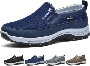 Auguscare Shoes Men, Mesh Breathable Walking Shoes Non Slip Outdoor, Orthopedic Travel Plimsolls Slip-On Loafers