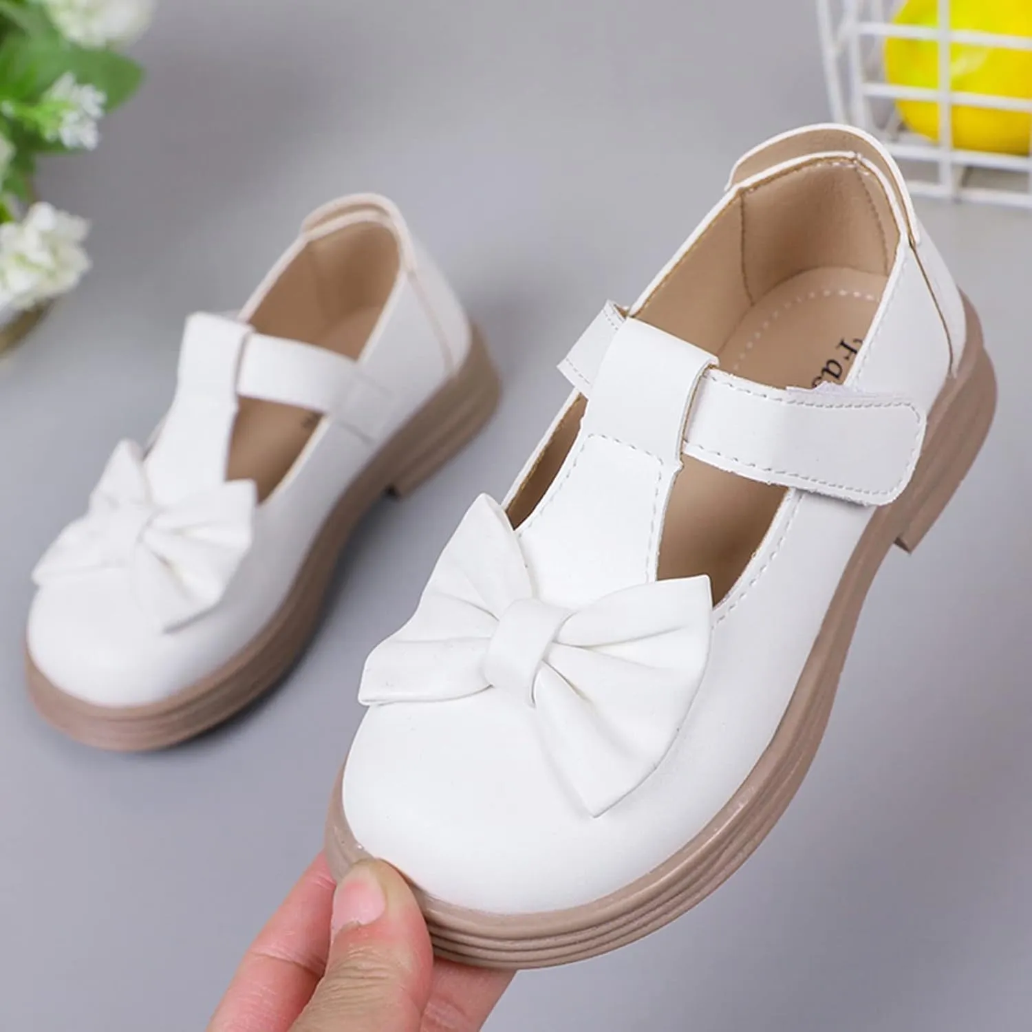Baby Girl Mary Jane Dress Shoes Kids Platform Uniform Shoes School Oxford Flats for Kids Party Wedding Shoes