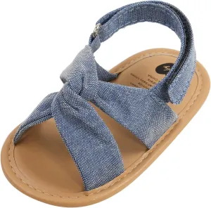Baby Girls Summer Sandals Open Toe Lightweight Soft Sole Infant Wedding Dress Flat Shoes for First Walking Toddler