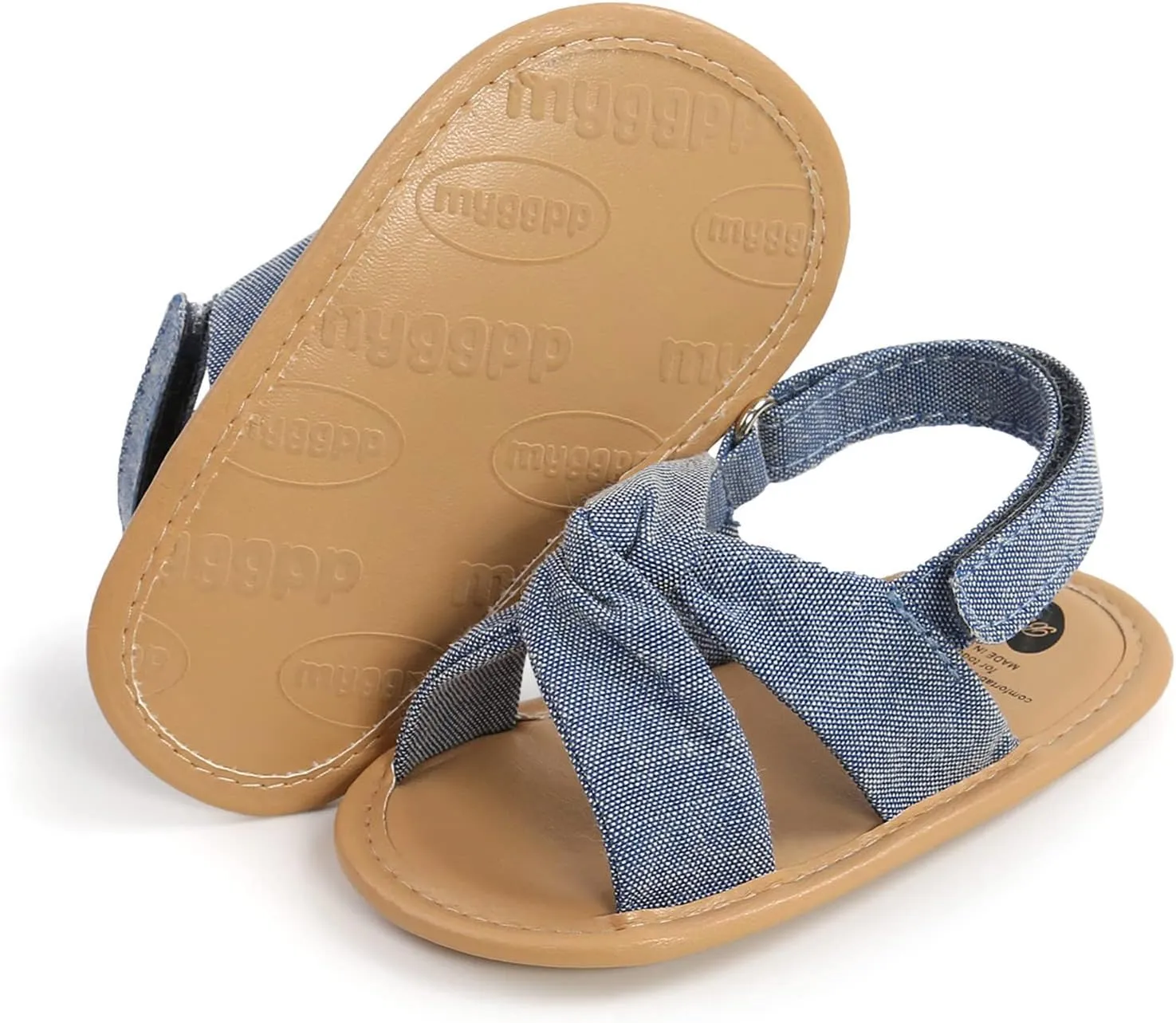 Baby Girls Summer Sandals Open Toe Lightweight Soft Sole Infant Wedding Dress Flat Shoes for First Walking Toddler