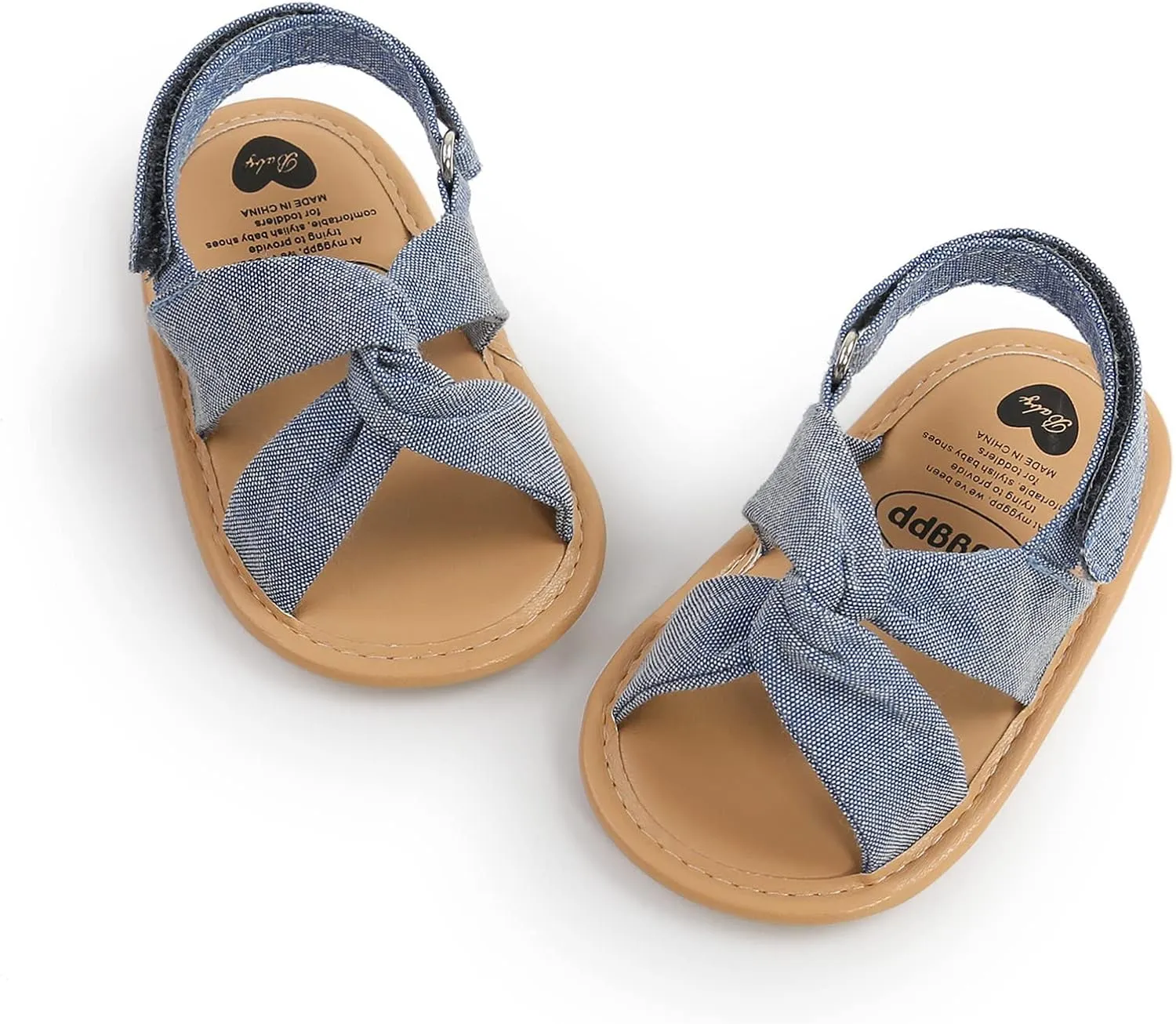 Baby Girls Summer Sandals Open Toe Lightweight Soft Sole Infant Wedding Dress Flat Shoes for First Walking Toddler