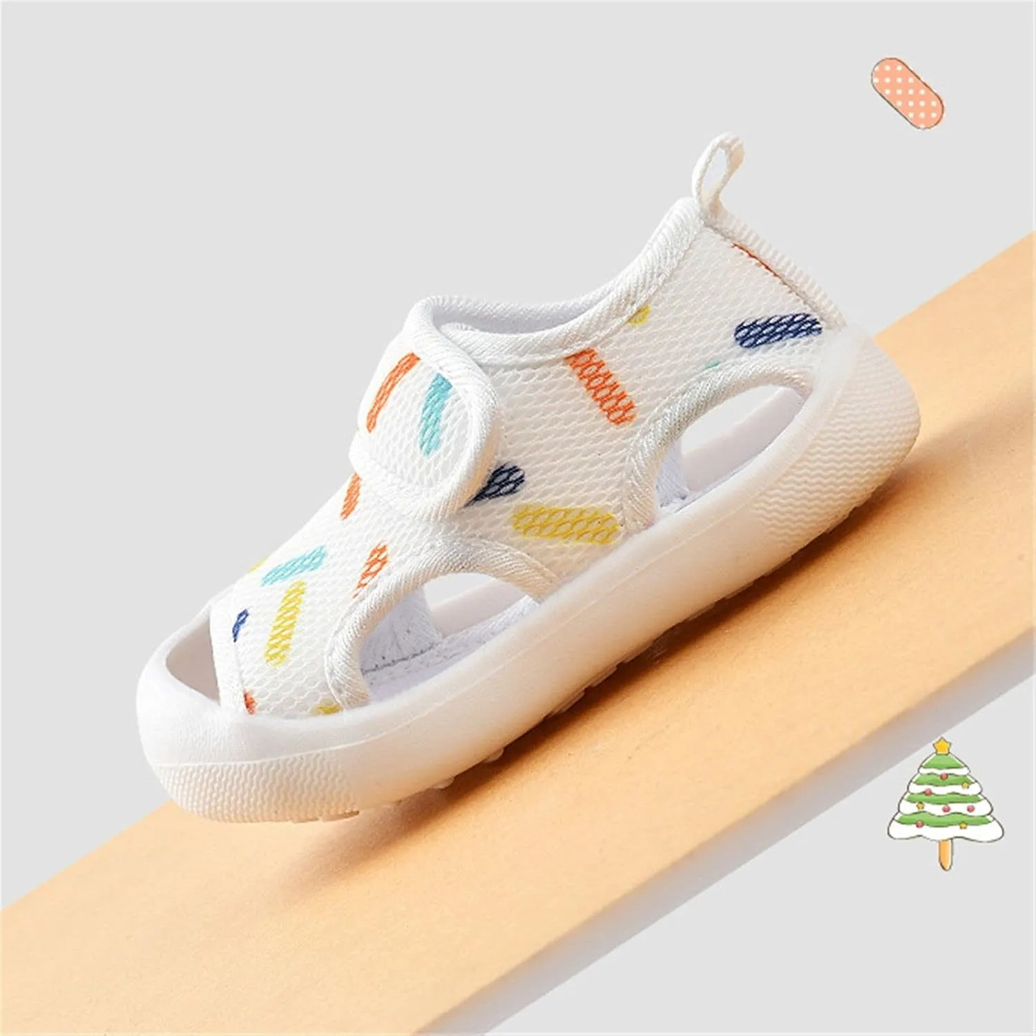 Baby Summer Sandals Breathable Mesh Rubber Sole Non-Slip Outdoor Walking Shoes Non-Slip Sneakers for Boys Girls