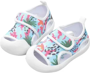Baby Summer Sandals Breathable Mesh Rubber Sole Non-Slip Outdoor Walking Shoes Non-Slip Sneakers for Boys Girls