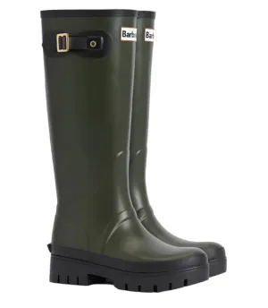 Barbour Womens Tall Wellington Snowdon Olive/Black