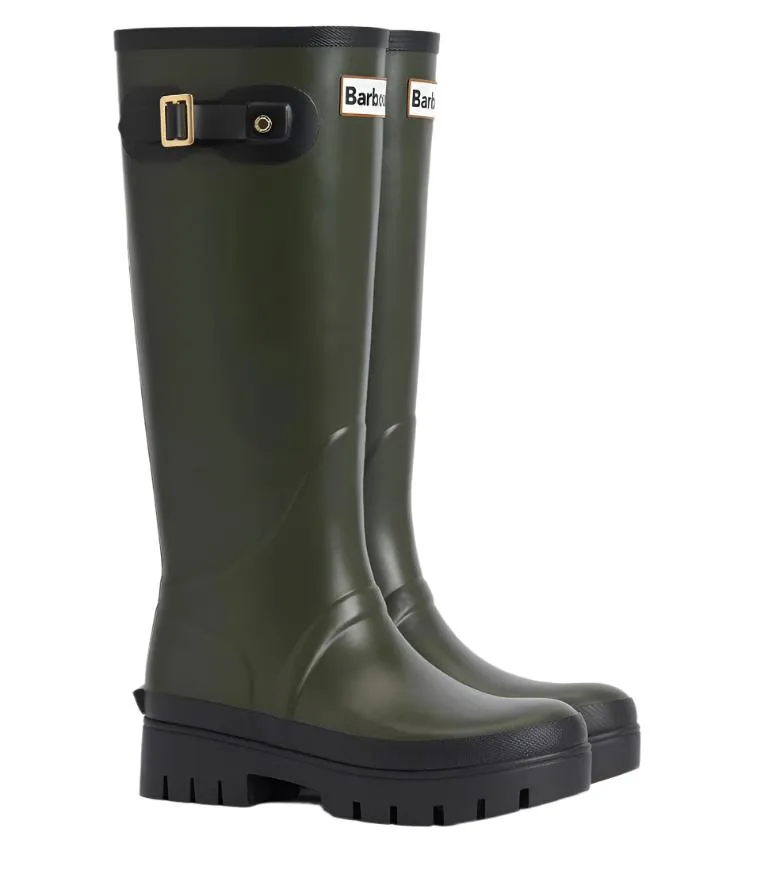 Barbour Womens Tall Wellington Snowdon Olive/Black