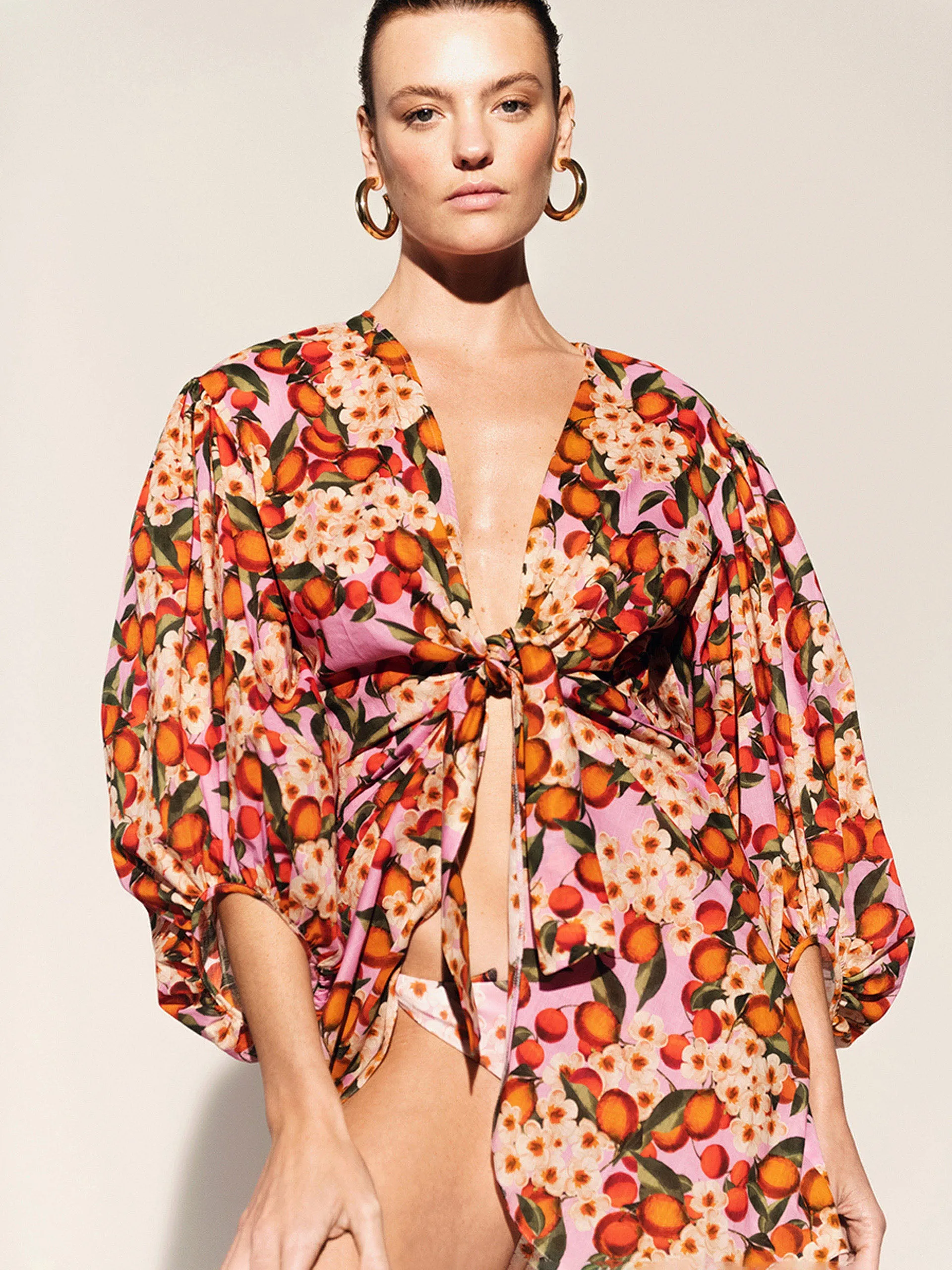 Borgo de Nor x Talia Collins multi belisama juno linen tie dress