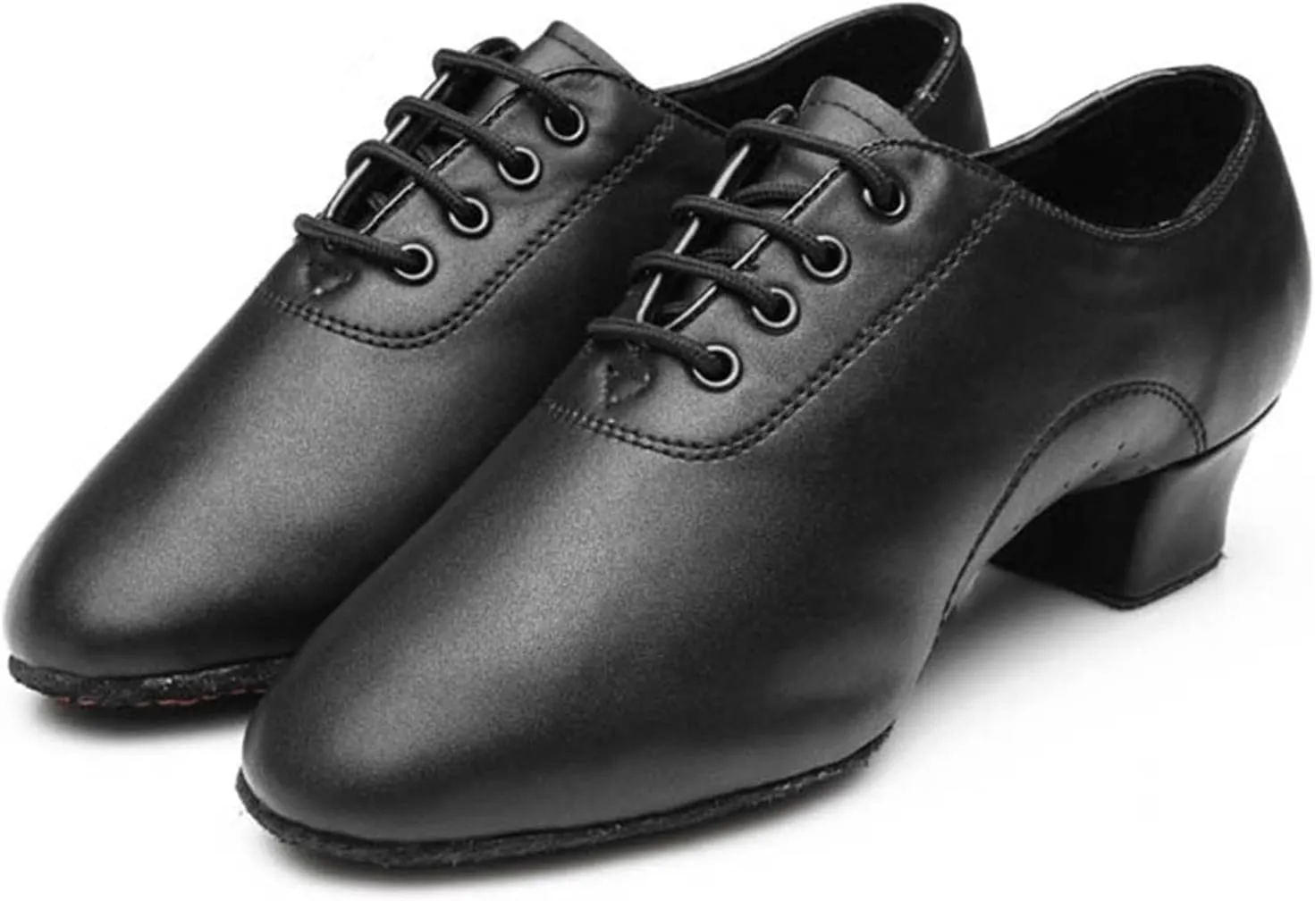 Boy's Ballroom Dance Shoes Boys Latin Salsa Dancing Black Breathable Pu Leather Tango Morden Character Shoes