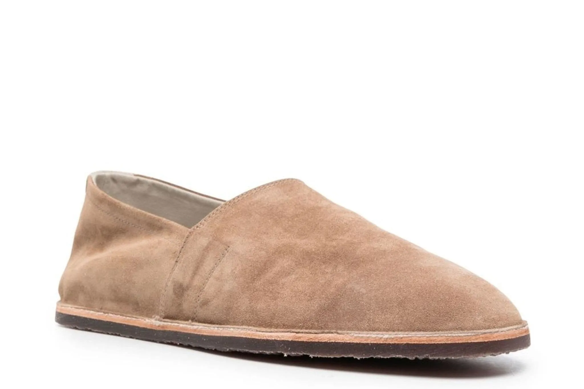 Brunello Cucinelli Men's Round Toe Loafers  In Beige