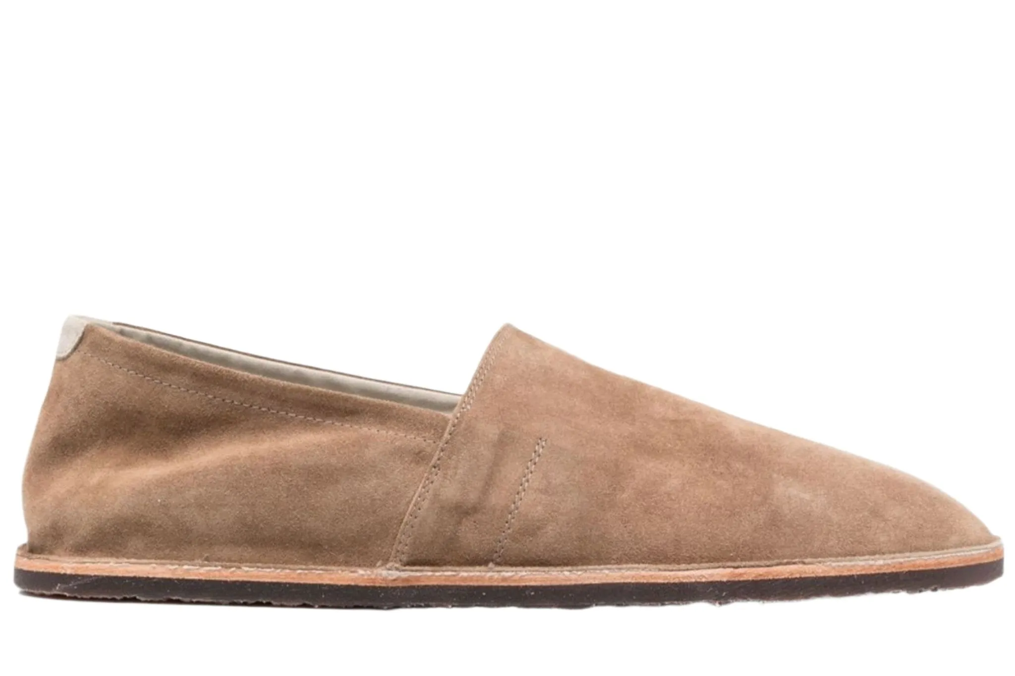 Brunello Cucinelli Men's Round Toe Loafers  In Beige