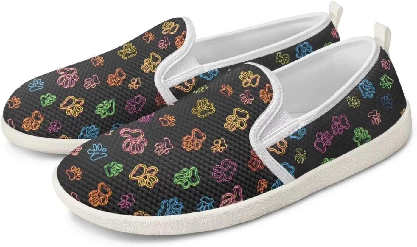 Canvas Loafers Walking Shoes Women Non-Slip Work Running Tennis Workout Athletic Shoes Breathable Shoes for Women US 6-12