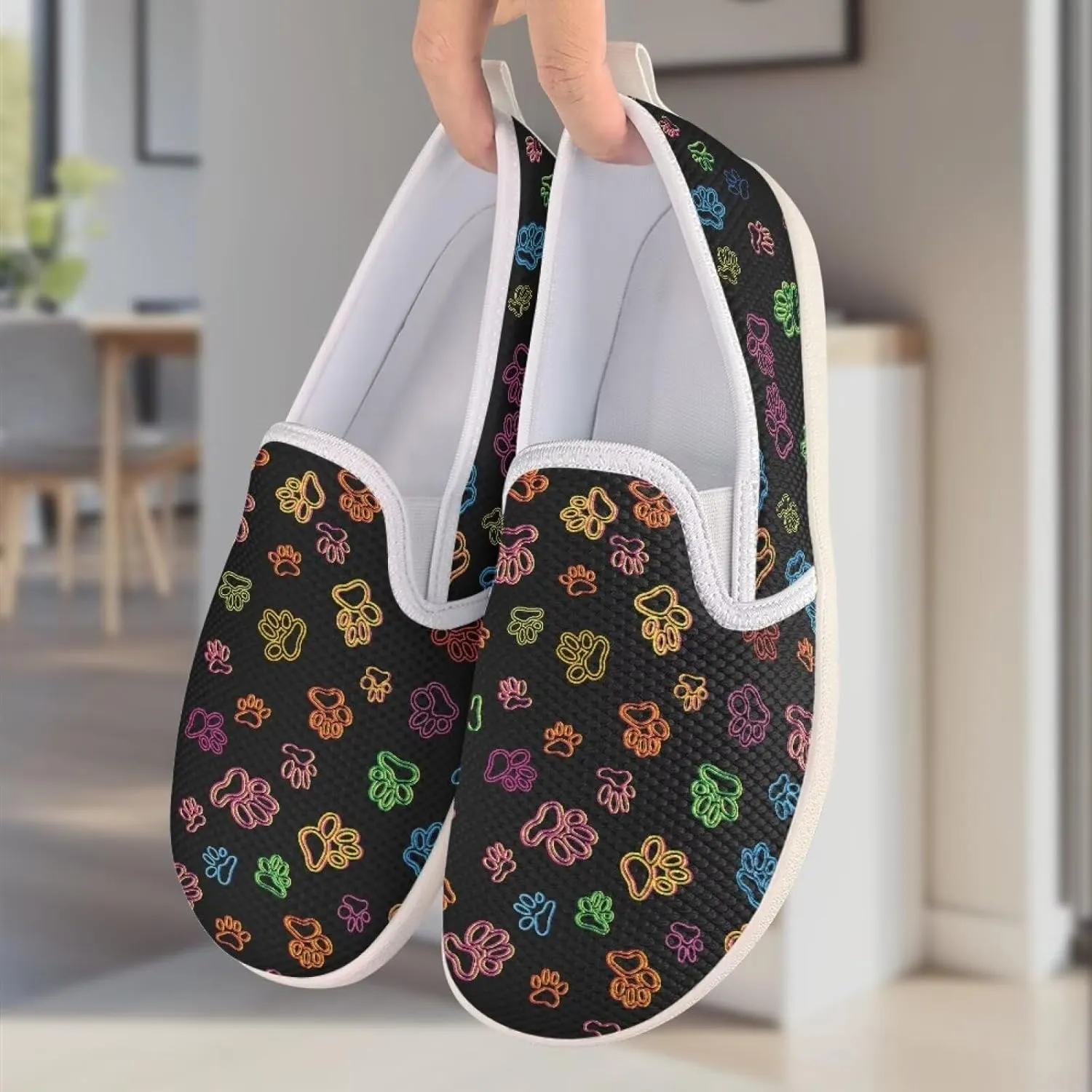 Canvas Loafers Walking Shoes Women Non-Slip Work Running Tennis Workout Athletic Shoes Breathable Shoes for Women US 6-12