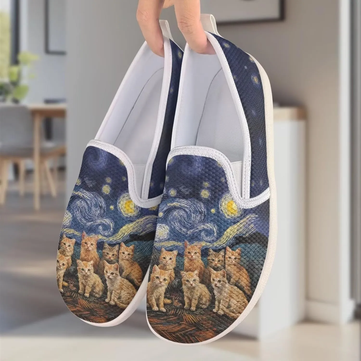 Canvas Loafers Walking Shoes Women Non-Slip Work Running Tennis Workout Athletic Shoes Breathable Shoes for Women US 6-12
