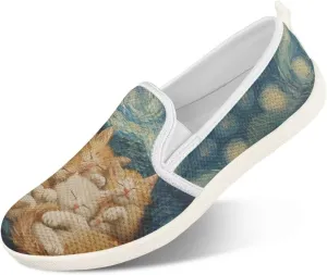 Canvas Loafers Walking Shoes Women Non-Slip Work Running Tennis Workout Athletic Shoes Breathable Shoes for Women US 6-12