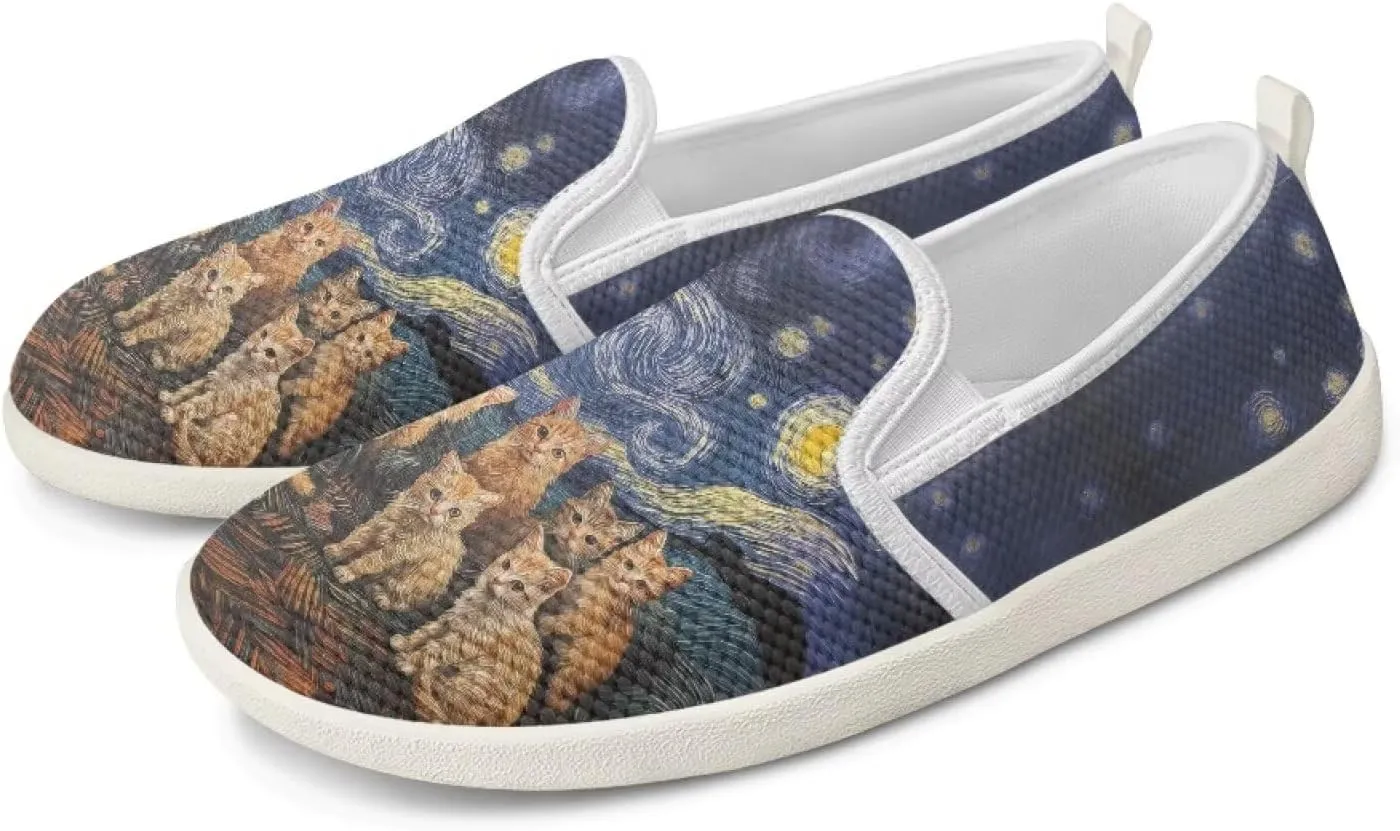 Canvas Loafers Walking Shoes Women Non-Slip Work Running Tennis Workout Athletic Shoes Breathable Shoes for Women US 6-12