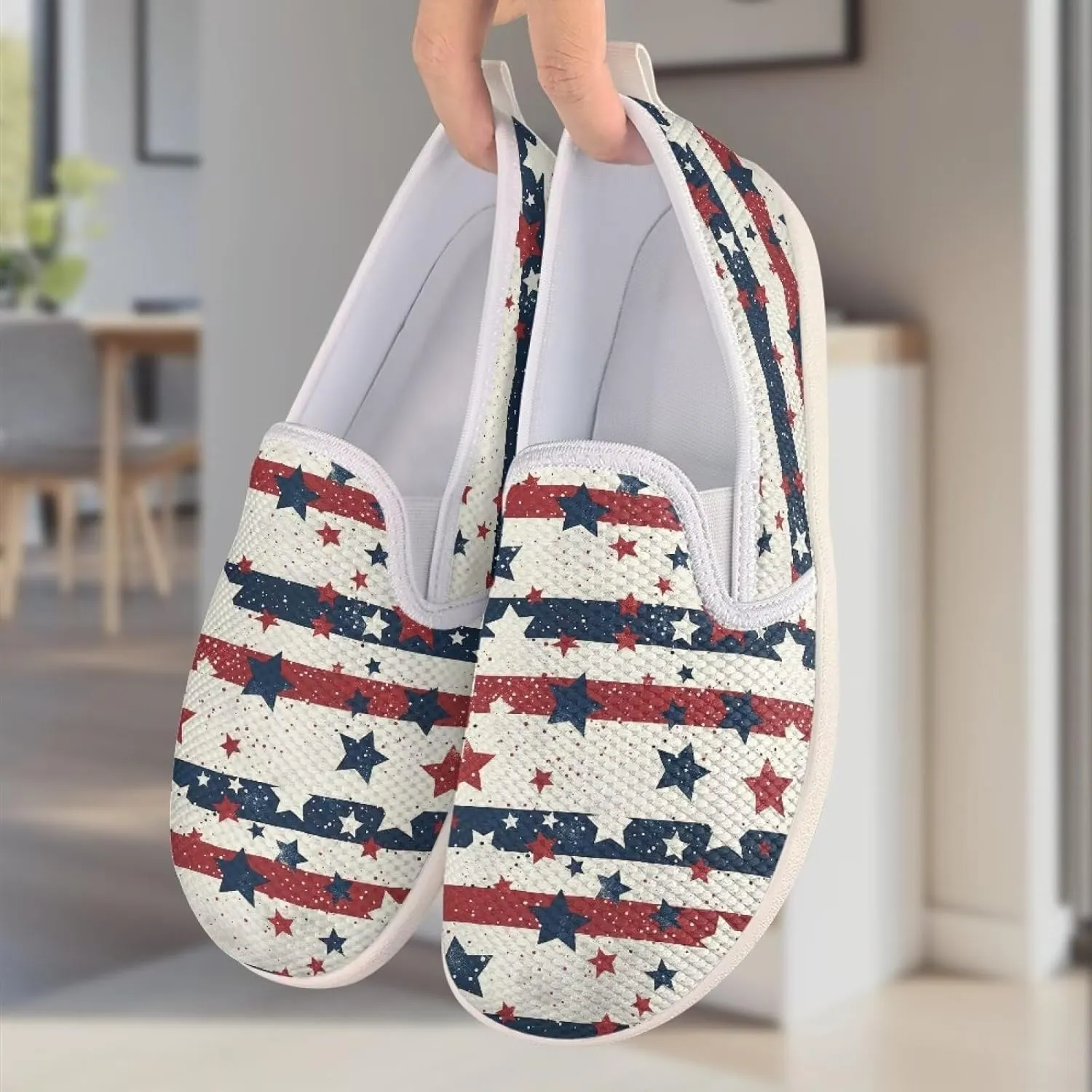 Canvas Loafers Walking Shoes Women Non-Slip Work Running Tennis Workout Athletic Shoes Breathable Shoes for Women US 6-12