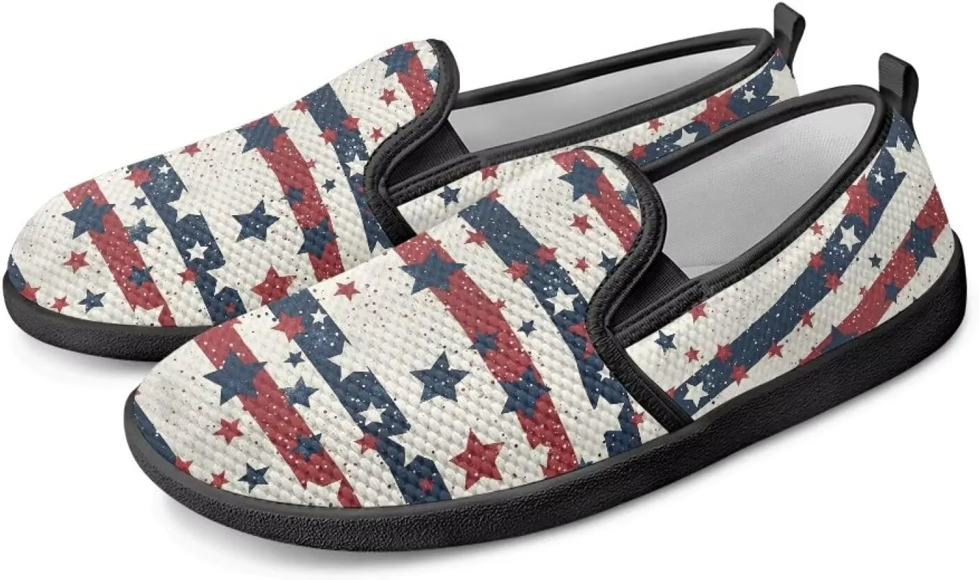 Canvas Slip On Shoes Women Casual Cozy Loafers Breathable Mesh Tennis Non-Slip Running Work Shoes for Trainer US 6-12