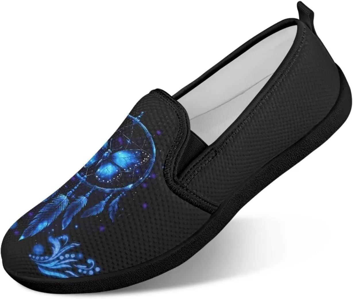 Canvas Slip On Shoes Women Casual Cozy Loafers Breathable Mesh Tennis Non-Slip Running Work Shoes for Trainer US 6-12