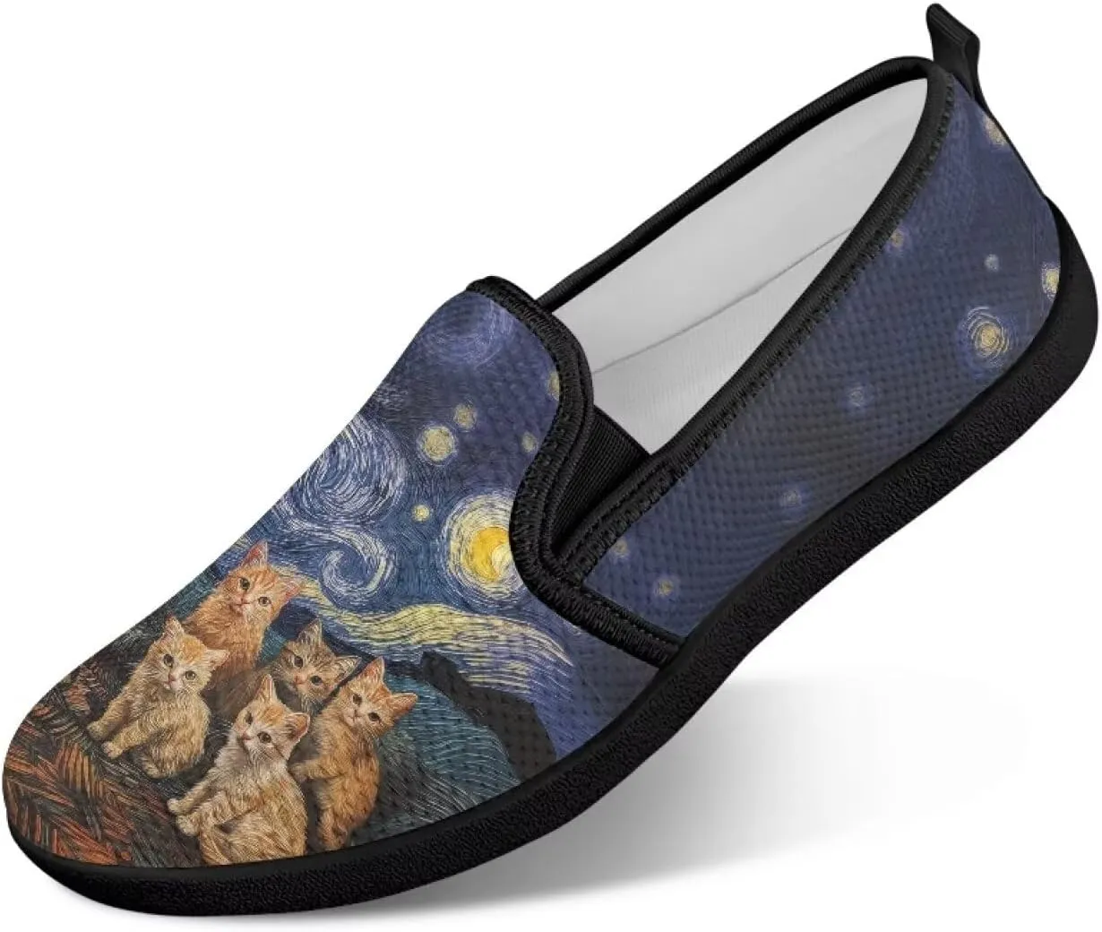 Canvas Slip On Shoes Women Casual Cozy Loafers Breathable Mesh Tennis Non-Slip Running Work Shoes for Trainer US 6-12