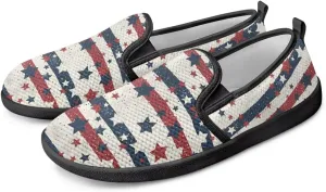 Canvas Slip On Shoes Women Casual Cozy Loafers Breathable Mesh Tennis Non-Slip Running Work Shoes for Trainer US 6-12