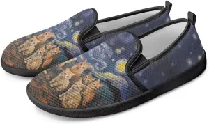 Canvas Slip On Shoes Women Casual Cozy Loafers Breathable Mesh Tennis Non-Slip Running Work Shoes for Trainer US 6-12
