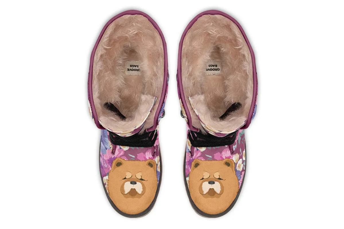 Chow Chow Dog Portrait Polar Vibe Boots