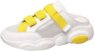 Cute White Sneakers - Trendy Breathable Kawaii Slip-Ons for Women & Girls, Chunky Comfy Platform Shoes with Vintage Y2K, Perfect for Beach Travel, Back to School, Gym, Birthday Gifts, Minimalist Chic