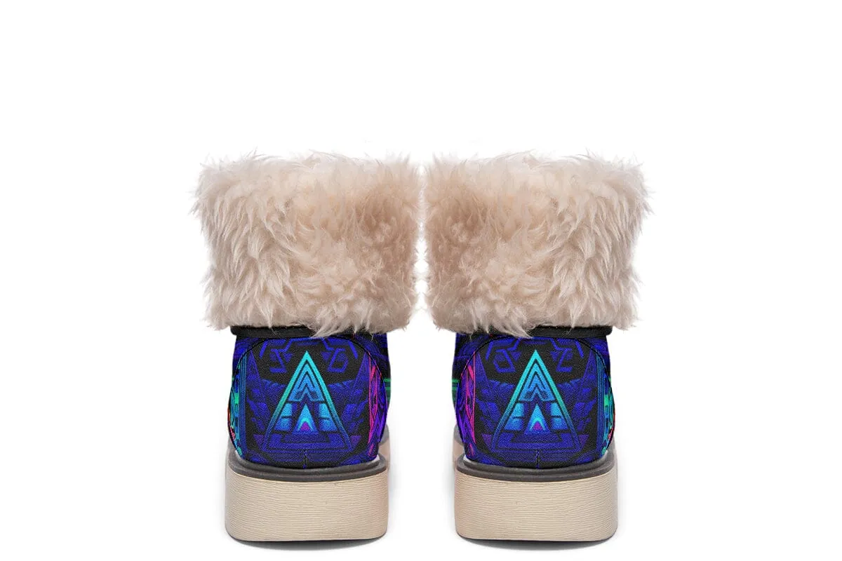 Cyber Cyan Moon Boots