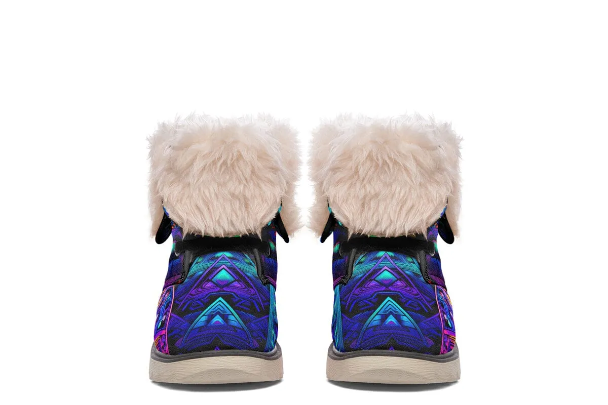 Cyber Cyan Moon Boots