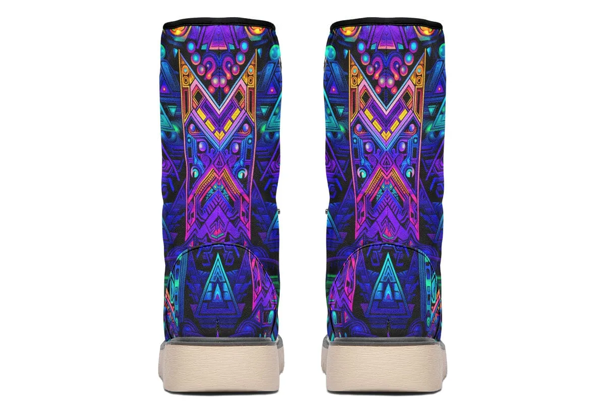 Cyber Cyan Moon Boots
