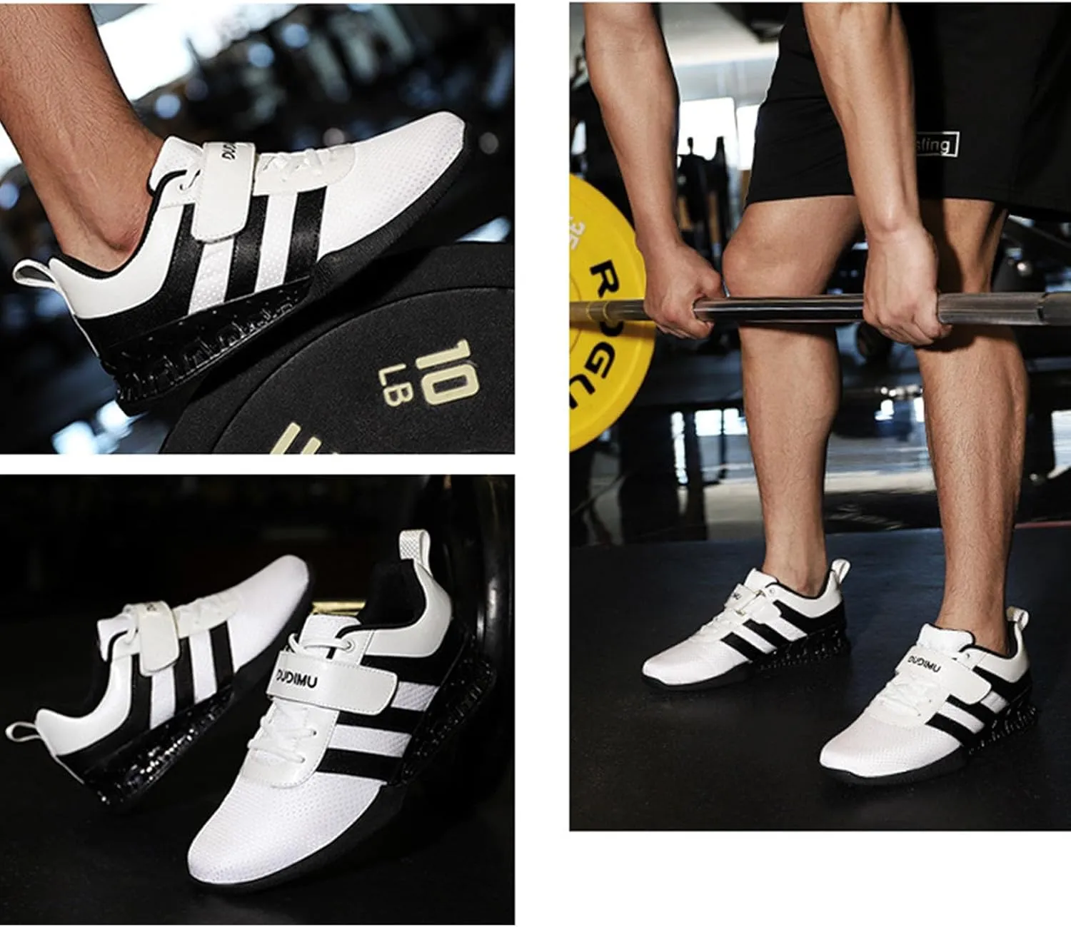 Deadlift Shoes for Mens Weightlifting Fitness Cross-Trainer Anti-Slip for Heavy Lifting Weight Training Gym Training