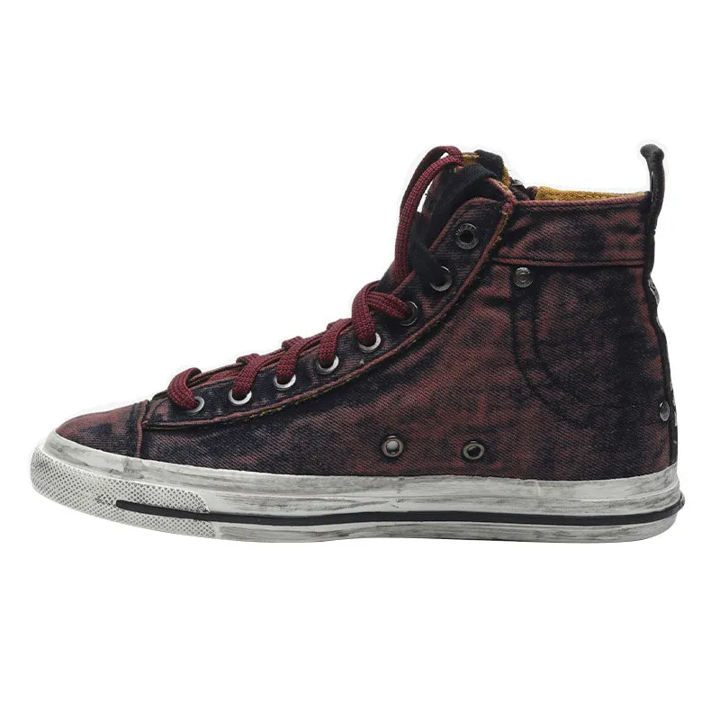 DIESEL EXPO ZIP Womens High Top Trainers Lace Up Casual Denim Sneakers Gym Shoes