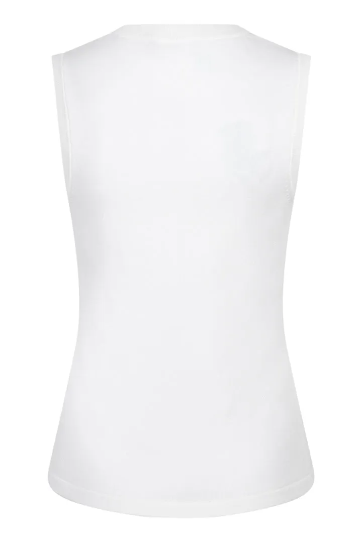 Esqualo Off White Embellished Knit