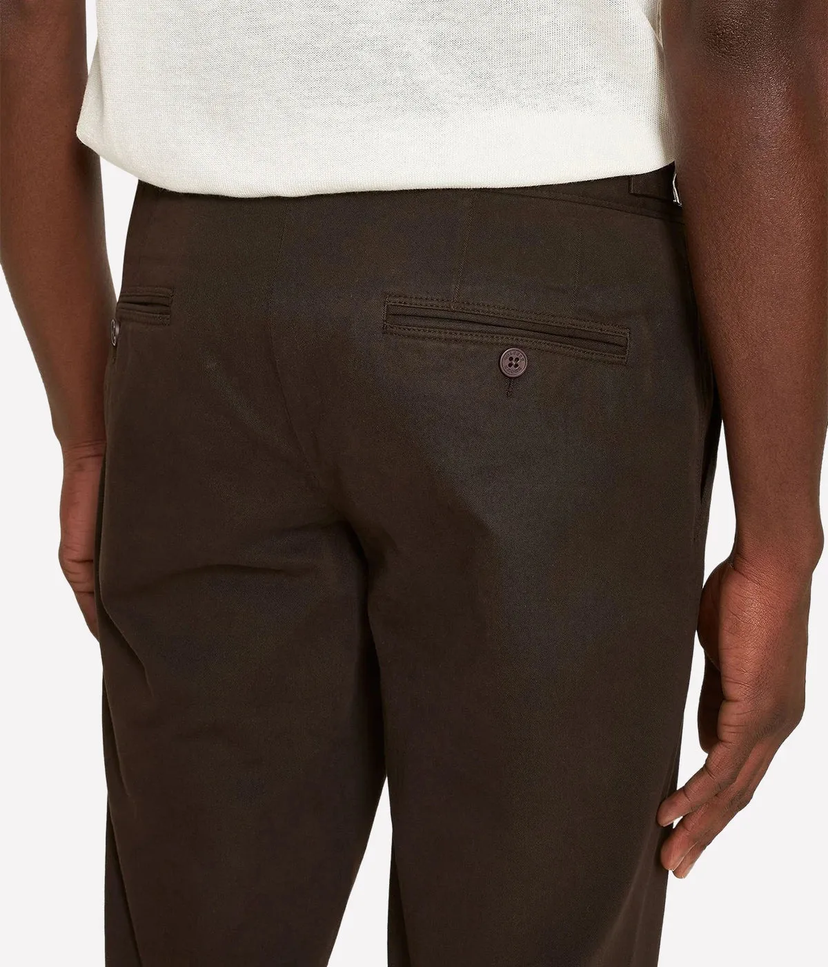 Fallon Stretch Cotton Pant in Truffle