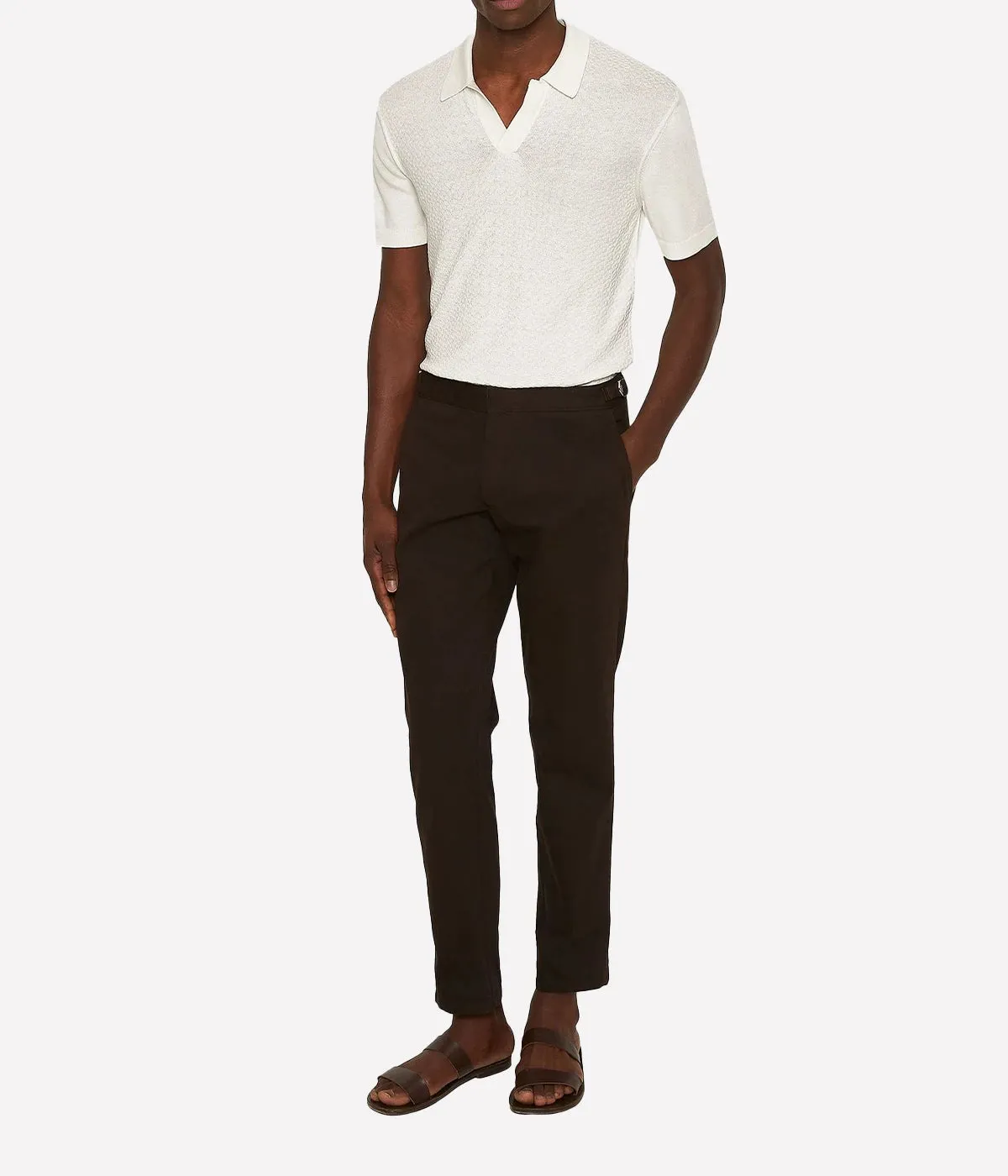 Fallon Stretch Cotton Pant in Truffle