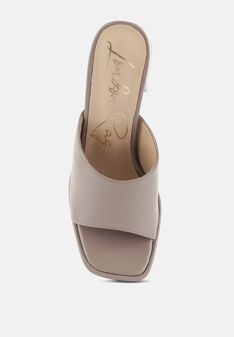 Flexes Flared Block Heel Sandals by London Rag