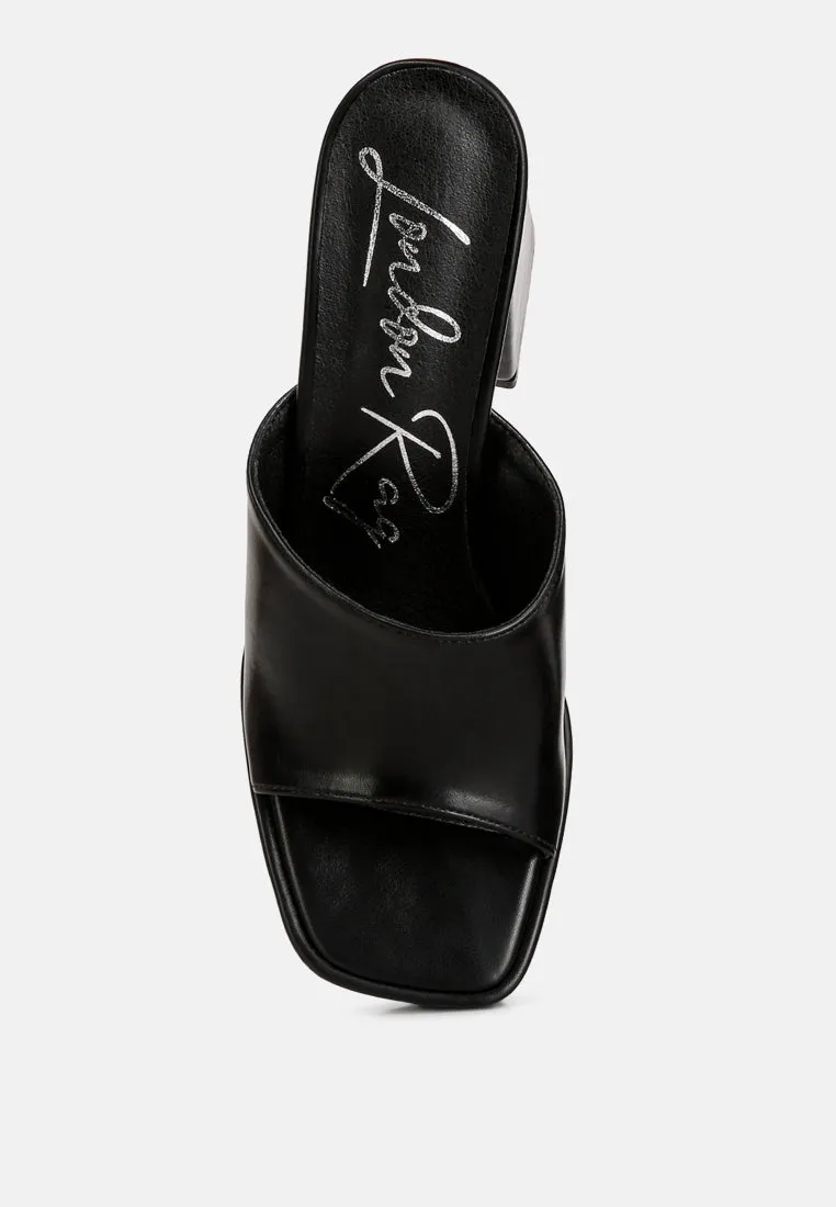 Flexes Flared Block Heel Sandals by London Rag
