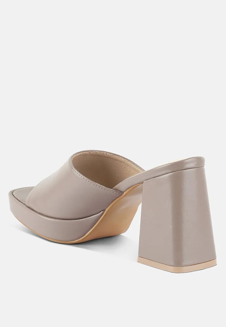 Flexes Flared Block Heel Sandals by London Rag