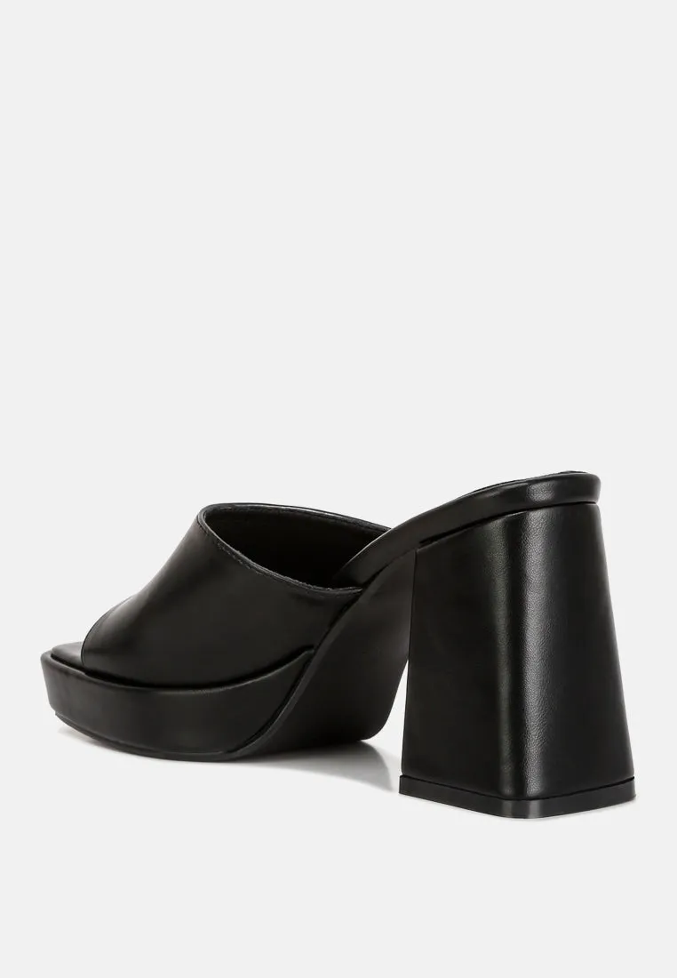 Flexes Flared Block Heel Sandals by London Rag