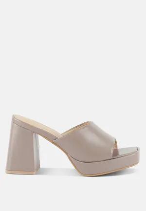 Flexes Flared Block Heel Sandals by London Rag
