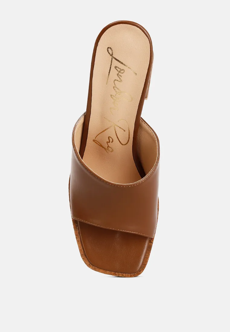 Flexes Flared Block Heel Sandals by London Rag