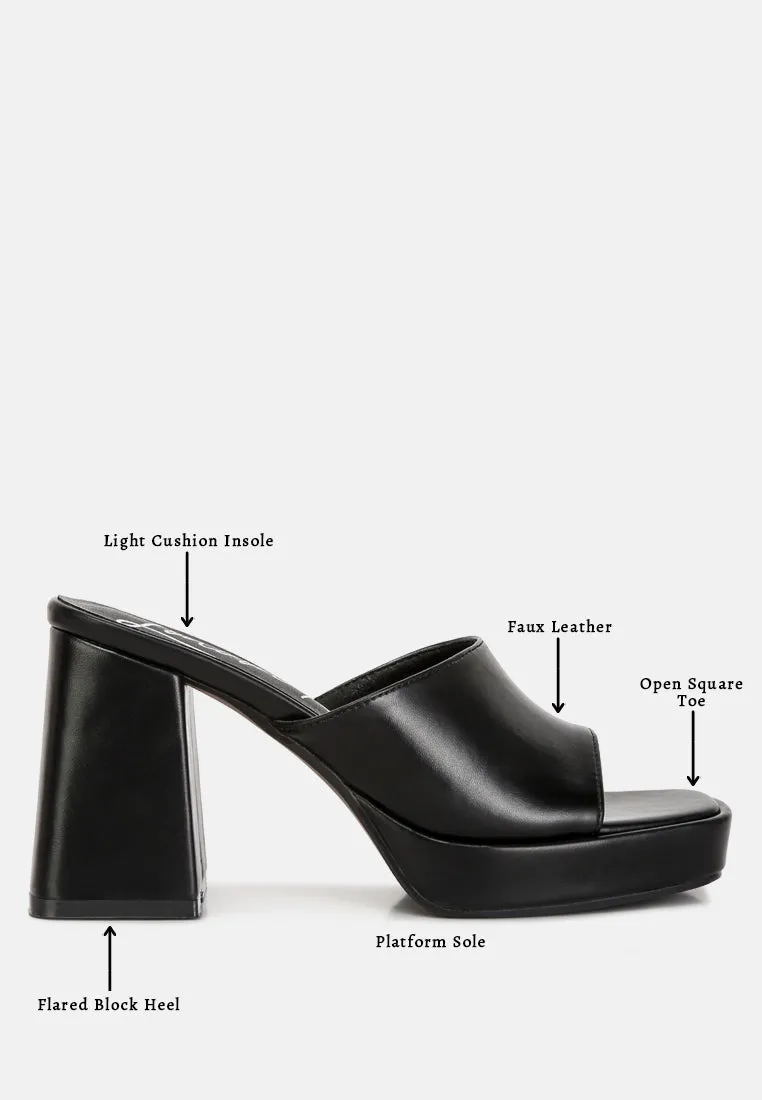 Flexes Flared Block Heel Sandals by London Rag