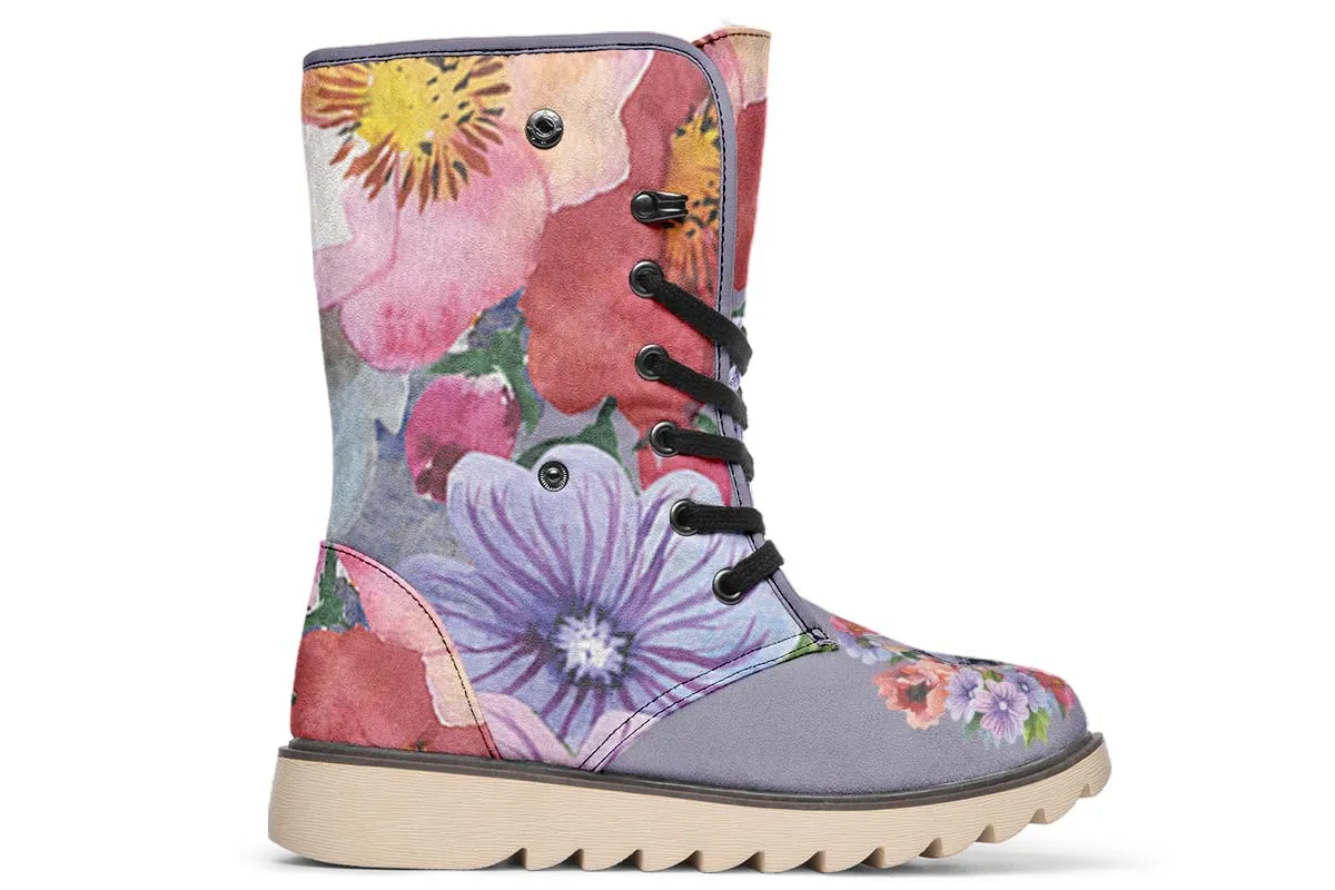 Floral Cat Polar Vibe Boots