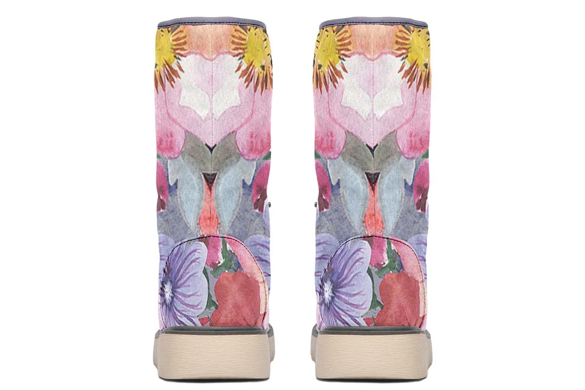 Floral Cat Polar Vibe Boots