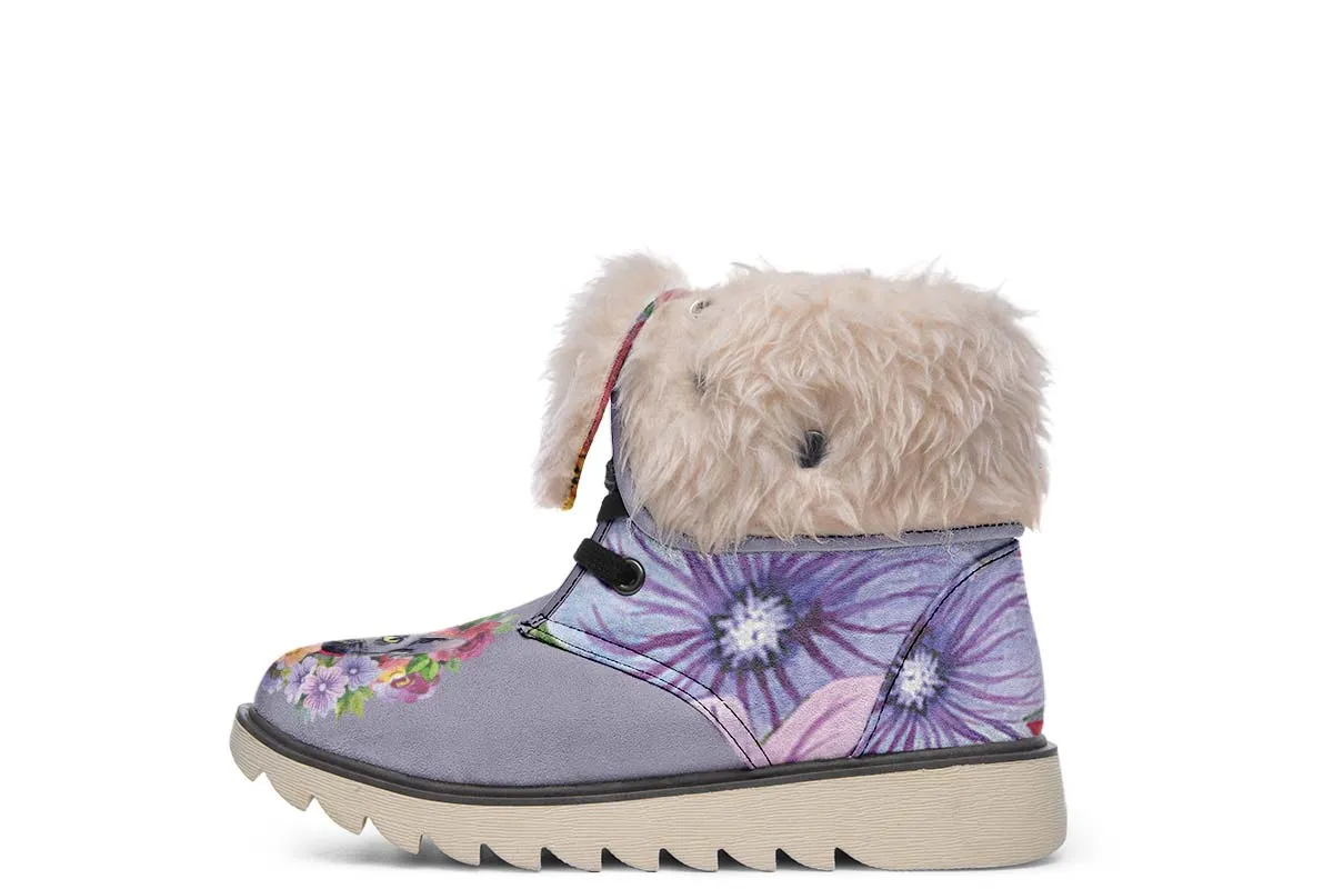 Floral Cat Polar Vibe Boots