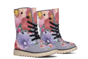 Floral Cat Polar Vibe Boots